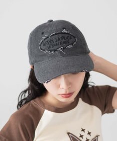 WEGO サークルフリンジロゴデニムキャップ