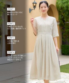 Tiaclasse L 五分袖柄ワンピース