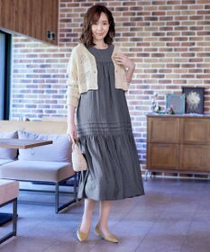 Tiaclasse 【洗える】クロシェニットカーディガン カーディガン