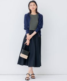 23区 【洗える】シアーコットンナイロン ニットパーカー