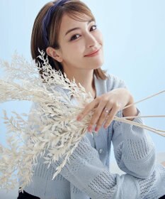 Tiaclasse 【洗える】クロシェニットカーディガン カーディガン