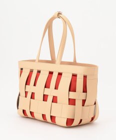 Y'SACCS 【リサイクルレザー】メッシュかごバッグ　large