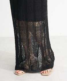 Green Parks 透かし柄ニットレースＩラインスカート