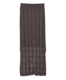 Green Parks 透かし柄ニットレースＩラインスカート