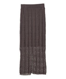 Green Parks 透かし柄ニットレースＩラインスカート