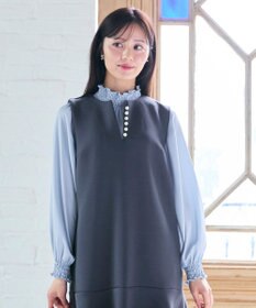 Feroux 【WEB一部店舗限定】スタンドネック ブラウス