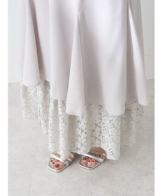 earth music&ecology レースヘムスカート