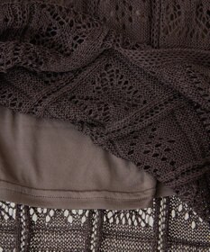 Green Parks 透かし柄ニットレースＩラインスカート