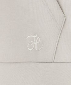 Feroux 【洗える】ダブルジップダンボールロゴ パーカー