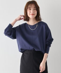 ANY 【洗濯機可】ジョーゼット裏起毛Vネックプルオーバー