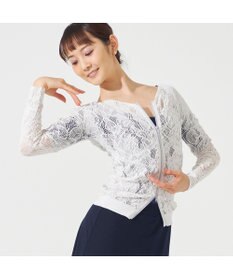 Chacott 【ノーソーイングニット】レーシージップアップニットトップ