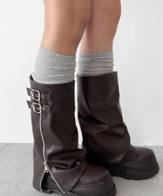 WEGO ローゲージゆるリブハイソックス