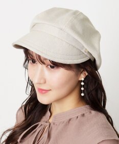 MOONBAT 【日本製/洗える/サイズ調整】フルラ (FURLA) ロゴチャーム付 キャスケット