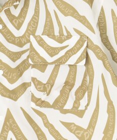 PW CIRCULUS 【雑誌掲載 / 高通気 / 軽撥水 / 軽量のDotAir 使用】【MEN】ゼブラ柄開襟シャツ