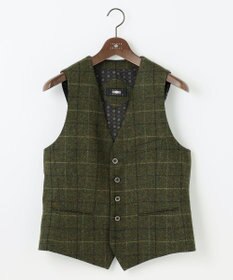 JOSEPH ABBOUD 【ツィード/UKファブリック】ツイード  ウィンドーペン ベスト