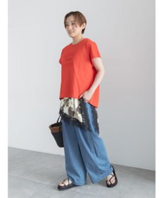 Te chichi 【接触冷感】エンボスロゴフレンチスリーブTシャツ