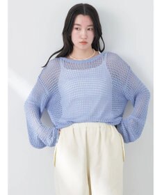 earth music&ecology レーシーニットプルオーバー