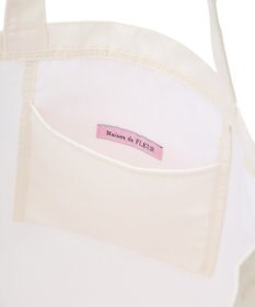 Maison de FLEUR サテンフリルスクエアトートバッグ