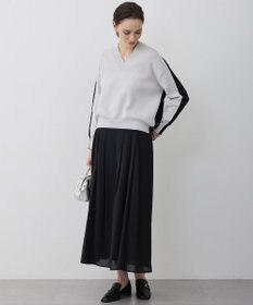 ICB 【先行予約】 コットンポリエステルスムース Vネックニット