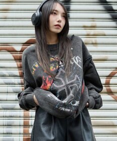 WEGO 【ユニセックス着用ITEM】ヴィンテージグラフィックドッキングプルオーバー