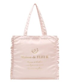 Maison de FLEUR サテンフリルスクエアトートバッグ
