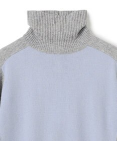 BEIGE， 【WEB限定・洗える】ROGAN / バイカラーウールハイネックニット