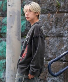 WEGO 【ユニセックス着用ITEM】ヴィンテージグラフィックドッキングプルオーバー