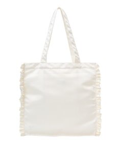Maison de FLEUR サテンフリルスクエアトートバッグ