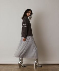 GRACE CONTINENTAL ラメチュールスカート