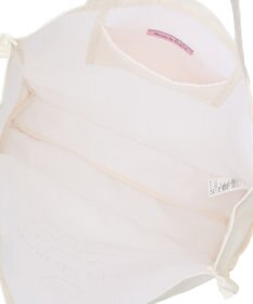 Maison de FLEUR サテンフリルスクエアトートバッグ