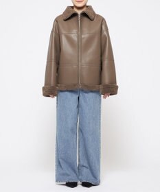 uncrave フェイク ムートン コート（uncrave WHITE）