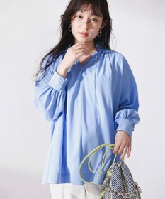 UNFILO イージーケア ギャザーブラウス