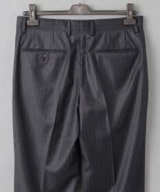 GOTAIRIKU シワになりにくい【御幸毛織/みゆきけおり】Superio160 スーツ_グレーストライプ