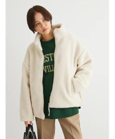 Green Parks スタンドカラーボアブルゾン