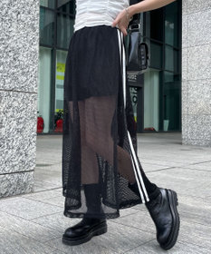 WEGO ラインメッシュスカート