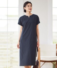 J.PRESS LADIES S 【洗える・イージーケア】ソフトタイプライター フレンチスリーブ ワンピース