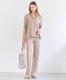 BEIGE， FLEUR / ドレープ イージーワイドパンツ