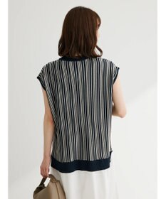 Green Parks ストライプ柄ニットドッキングワンピース