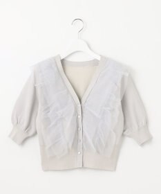 Feroux 【美人百花7月号掲載】チュールコンビパフスリーブ ニット