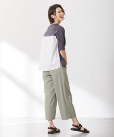 J.PRESS LADIES L プレーティングジャージー ブロッキング カットソー