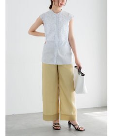 Te chichi リーフレースノースリーブチュニックシャツ