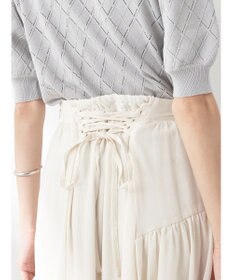 earth music&ecology シアー楊柳アシメティアードスカート