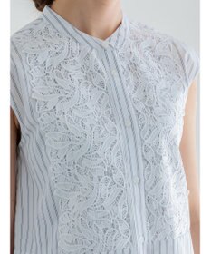 Te chichi リーフレースノースリーブチュニックシャツ