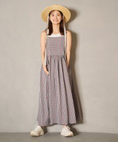 #Newans ボリュームチェックキャミワンピ