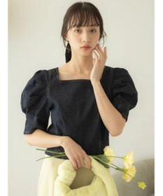 earth music&ecology パワショルスクエアネックプルオーバー