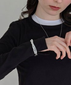 Phoebe レイヤードバロックパールマンテルブレスレット　シルバー