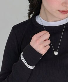 Phoebe レイヤードバロックパールマンテルブレスレット　シルバー