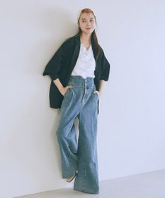 earth music&ecology ハイウエストデニムパンツ