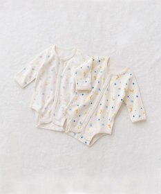 MIKI HOUSE HOT BISCUITS 【70-60cm】 長袖ボディシャツ２枚セット(前開き仕様)