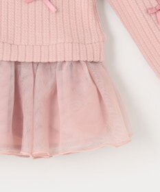 ANY KIDS ふくれジャガードリボンチュニック